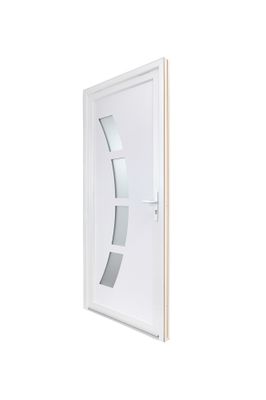 Porte d'entrée Vienne pvc blanc poussant gauche 215 X 90 cm CLOSY