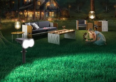 Spot à piquer solaire LED Wally noir IP65 80 lumens  blanc neutre - COREP