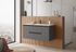 Caisson de salle de bains Thana 2 tiroirs 2 portes L120 x H55 x P45 cm panneau de particules anthracite mat