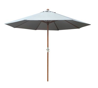 Parasol droit diamètre 3,5m ecru en eucalyptus PROLOISIRS Livraison à domicile incluse