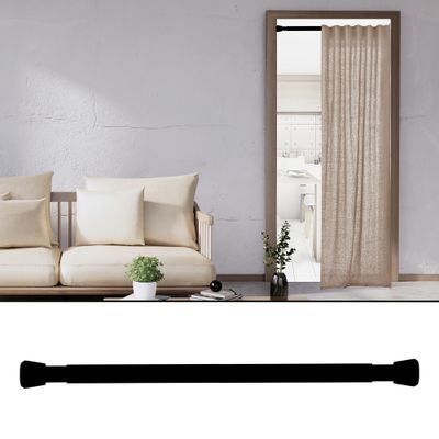 Barre entre murs extensible en métal de 2.4 à 4 m diam 25 à 28 mm Finition Noir mat - MOBOIS