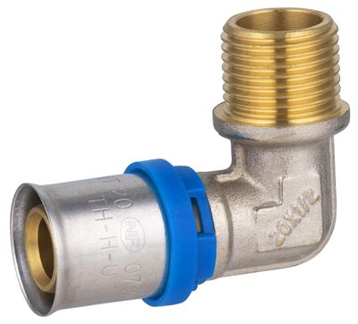 Coude mâle 3/4 à sertir pour tube multicouche Ø 26 mm - QUICK PLOMBERIE