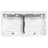 Cadre double horizontal profondeur 40mm 4 modules blanc Mosaic LEGRAND