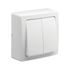 Double interrupteur va-et-vient en saillie Blok blanc - DEBFLEX