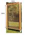 Panneau brise vue persienne avec ventelles mobiles en bois traité L 100 x H 200 cm, Livraison à domicile incluse - HABRITA