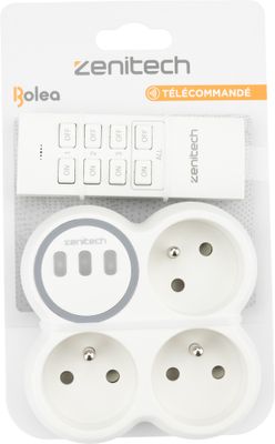 Multiprise murale télécommandée 3 prises - Boléa ZENITECH
