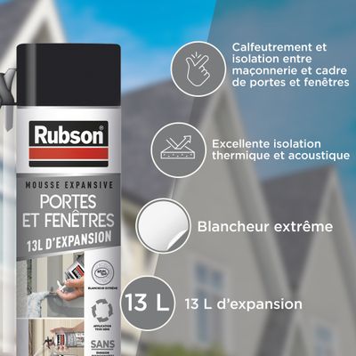 Mousse expansive Portes et Fenêtres 500 ml RUBSON