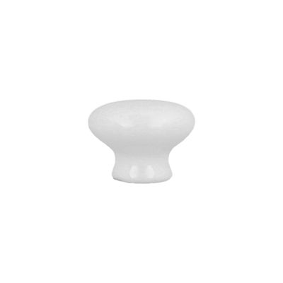 Bouton de meuble rond blanc diamètre 30 mm REI