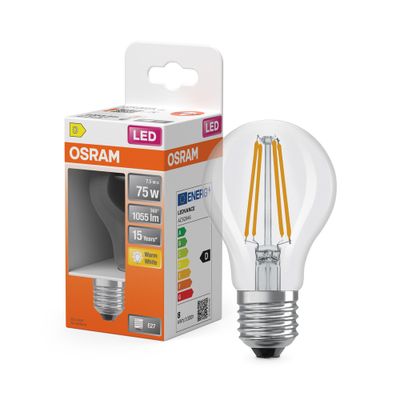 Ampoule LED E27 à filament 7.5 W = 1055 lumens blanc chaud OSRAM