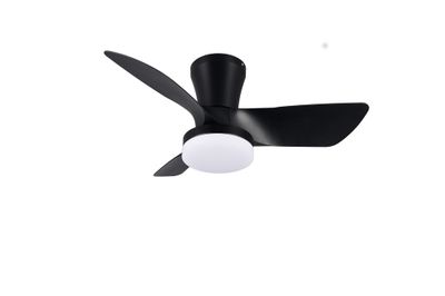 Ventilateur de plafond avec lumière LED + télécommande Noir Ø76cm - Randers REALITY