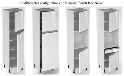 Porte pour meuble de cuisine Jade neige 70 x 60 cm OFITRES