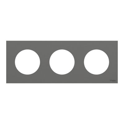 Plaque de finition 3 postes Odace 2025 gris basalte - SCHNEIDER ELECTRIC