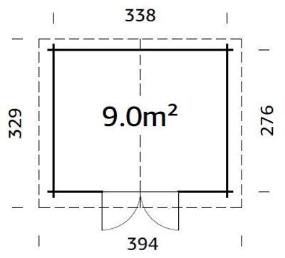 Abri de jardin bois autoclave Marron Valentine 9m2 Livraison à domicile incluse