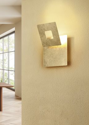 Applique murale LEANO carrée or LED SMD 6 W blanc chaud - TRIO