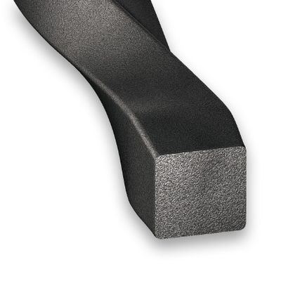 CARRE TORSADE ACIER LAMINE A CHAUD VERNI 12X12MM 2M  CQFD