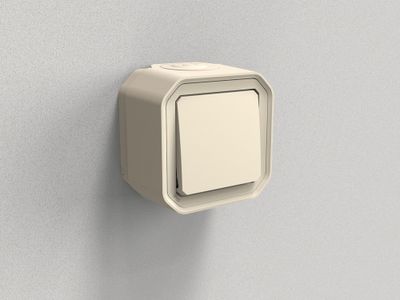 Interrupteur va-et-vient étanche IP55 en saillie Sable - Plexo LEGRAND