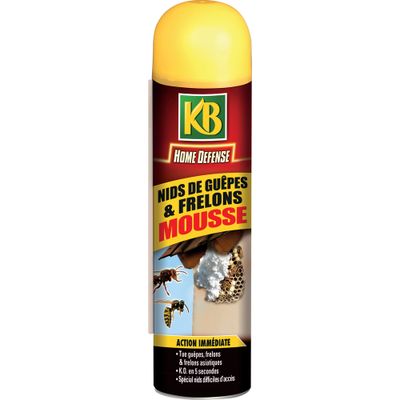 Insecticide en mousse destructeur de nid de guêpes et frelons difficile d'accès - KB