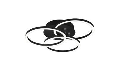 Plafonnier LED Circle noir 3200 lumens blanc variable CCT - REALITY