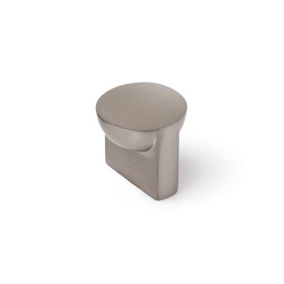 Bouton de meuble rond nickelé mat brossé diamètre 25 mm REI