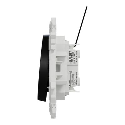 Interrupteur va-et-vient ou poussoir avec témoin lumineux Odace 2025 noir - SCHNEIDER ELECTRIC