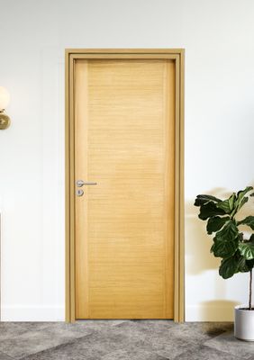 Bloc-porte fin de chantier postformé H.204 x l.93 cm décor plaqué chêne EQUINOXE poussant droit - SMIS