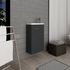 Lave-mains de salle de bains Lena 70 x 40 x 22 cm MDF gris