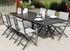 Table de jardin à rallonge AGRA aluminium et céramique gris 150/200/250x90cm - PROLOISIRS