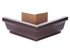 Angle extérieur aluminium marron dév.33 mm pour gouttière EDILIANS