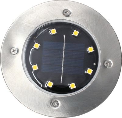 Spots à poser/piquer solaires LED détecteur crépusculaire Cielo inox IP44 25 lumens blanc chaud par 4 - ARLUX