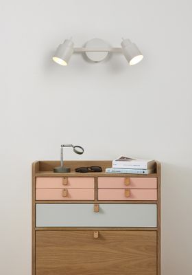 Réglette 2 spots GU10 Logan blanc 2x5W 700 Lumens - COREP