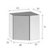 Caisson cuisine haut d'angle blanc L 61 x H 70 cm OFITRES