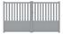Portail battant aluminium CHAMBERY l.3,00 x H.1,60 m gris clair JARDIMAT