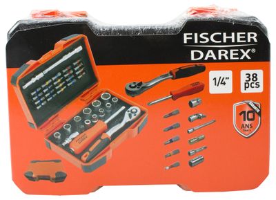 Coffret de douilles et embouts de 38 pièces FISCHER DAREX