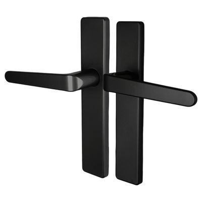 Poignées de porte double entraxe Celio noir mat sans trou ALPERTEC
