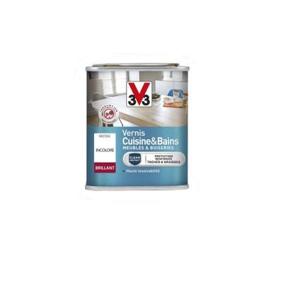 Vernis Pur Protect cuisine et bains brillant incolore 250 mL - V33