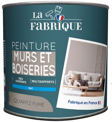 Peinture mur et boiserie Quartz Fumé mat 0,5 L - LA FABRIQUE