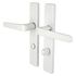 Poignées de porte double entraxe Celio blanc à condamnation ALPERTEC