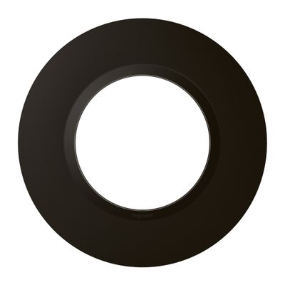 Plaque de finition 1 poste ronde Noir velours - Dooxie LEGRAND