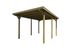 Carport simple -  606 Imprégné - 297 x 115 cm - toit PVC Livraison gratuite domicile WEKA
