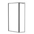 Paroi de douche à l'italienne avec déflecteur 90+40x200 cm profilé noir verre transparent 5 mm Dark Edge - AURLANE