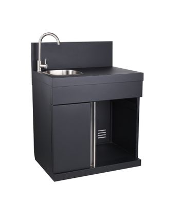 Elément de cuisine extérieure avec évier et porte simple 83 x 60 x 90 cm - BRASERO