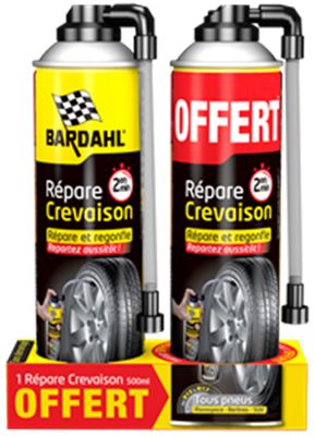 Bombe répare crevaison 500 ml x2 - BARDAHL