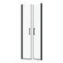 Porte de douche battante 80x200 cm profilé noir verre transparent 6 mm Saloon - AURLANE