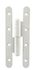 Paumelle de Paris bout rond blanche 140 x 55 mm gauche CIME