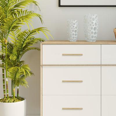 Poignée de meuble cylindrique inox laiton entraxe 128 mm REI