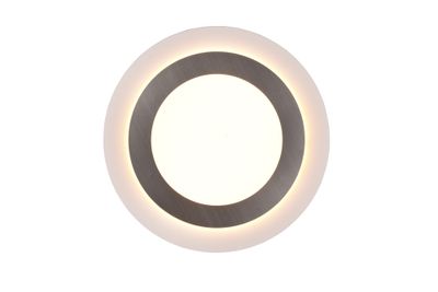 Plafonnier LED rond Morgan nickel 5600 lumens blanc variable CCT - TRIO