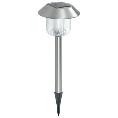 Bornes à piquer solaires LED détecteur crépusculaire métal IP44 20 lumens RVBW par 6 - XANLITE