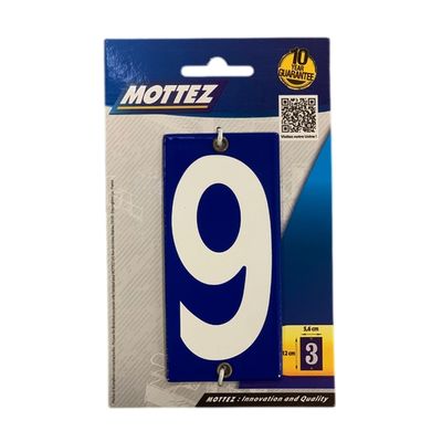 Plaque numéro de maison 9 MOTTEZ