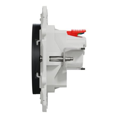 Prise affleurante 2 pôles + terre avec griffes anthracite - Odace 2011 SCHNEIDER ELECTRIC