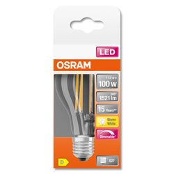 Ampoule LED E27 Retrofit dimmable 12 W = 1521 lumens blanc chaud